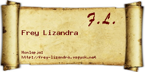 Frey Lizandra névjegykártya